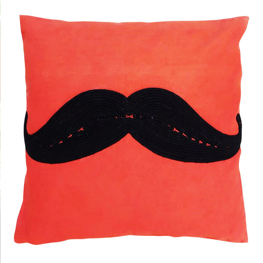 Red Moustache Cushion Cover