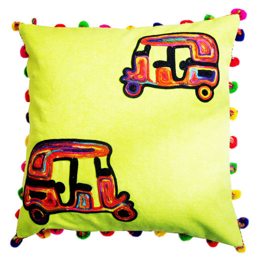 Lime Auto Cushion Cover