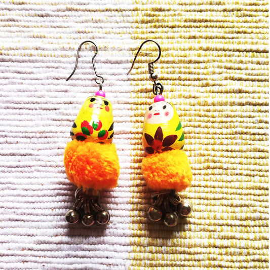 Yellow Dancing Doll Earrings