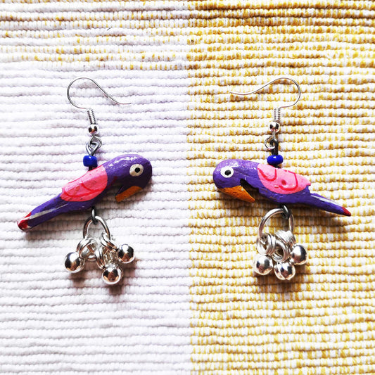 Purple Tota Earrings