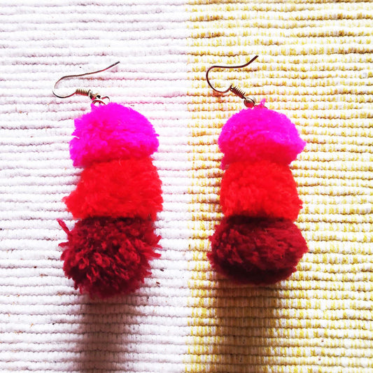 Candy Pompom Earrings