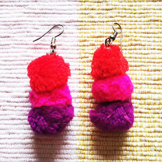 Funky Pompom Earrings