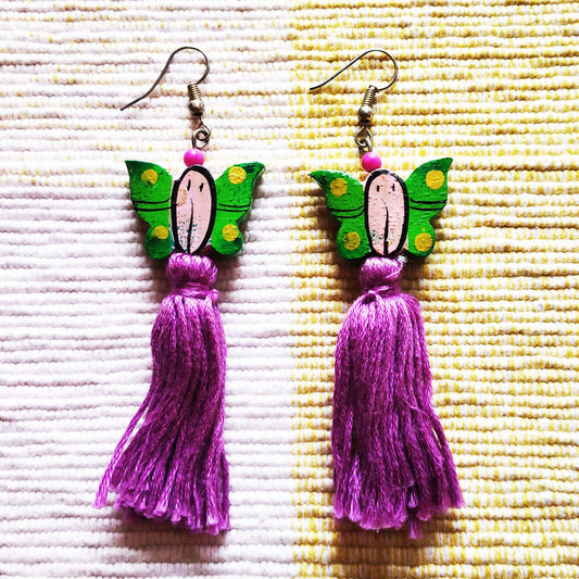 Green Titli Earrings