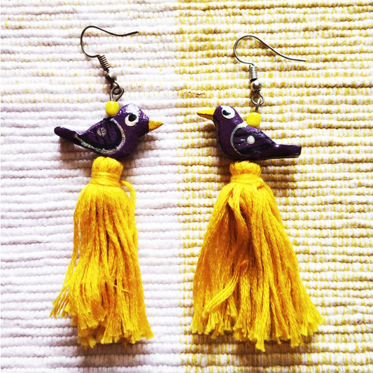 Purple Chidiya Earrings