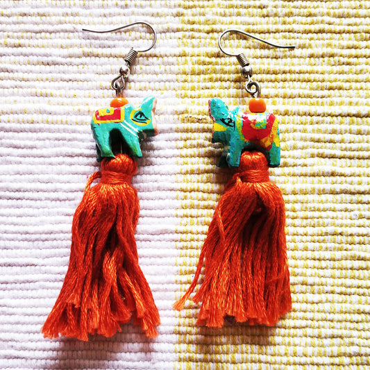 Green Hathi Earrings