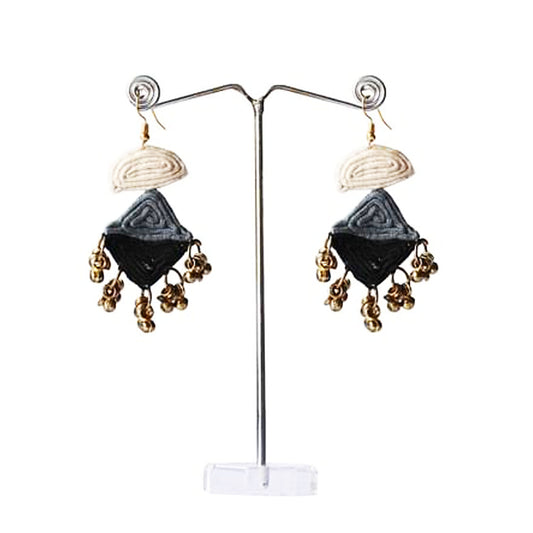 Greyscale Gold Earrings