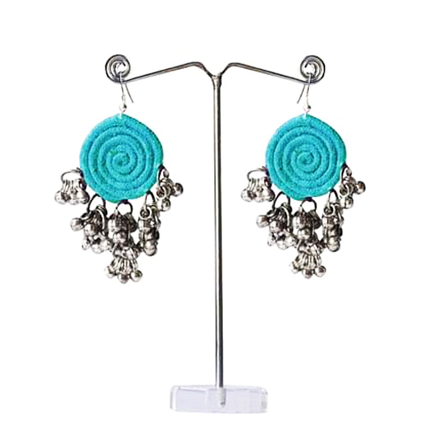 Turquoise Ghungroo Earrings