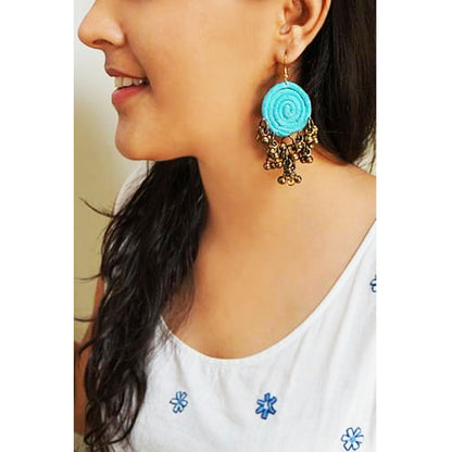 Turquoise Ghungroo Earrings