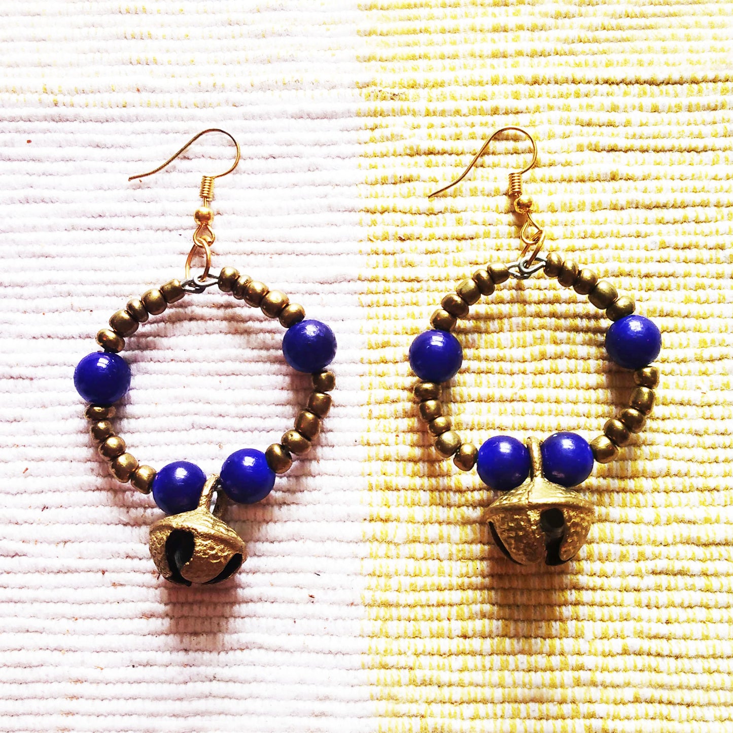 Blue Hoop Earrings