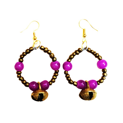 Purple Hoop Earrings