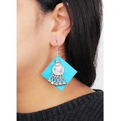 Pop Turquoise Ikat Earrings