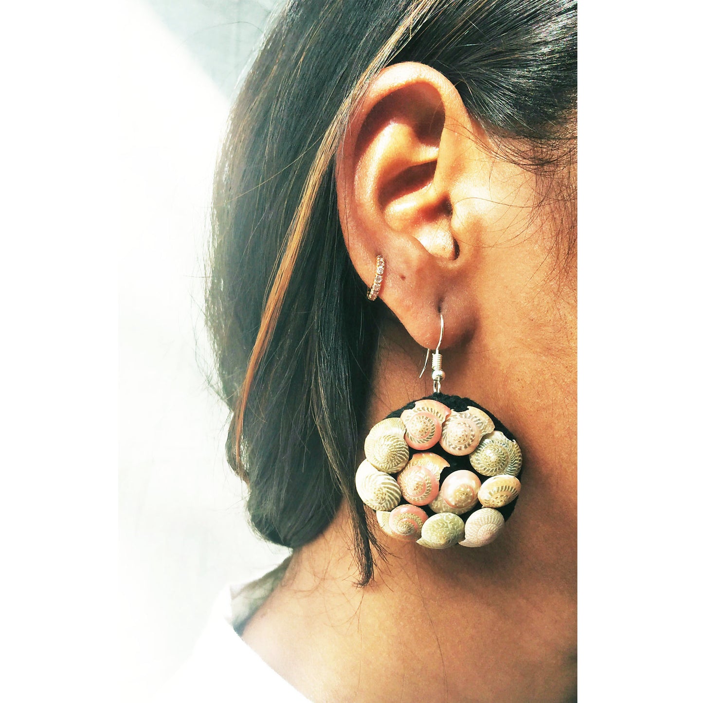 Black Seashell Earrings