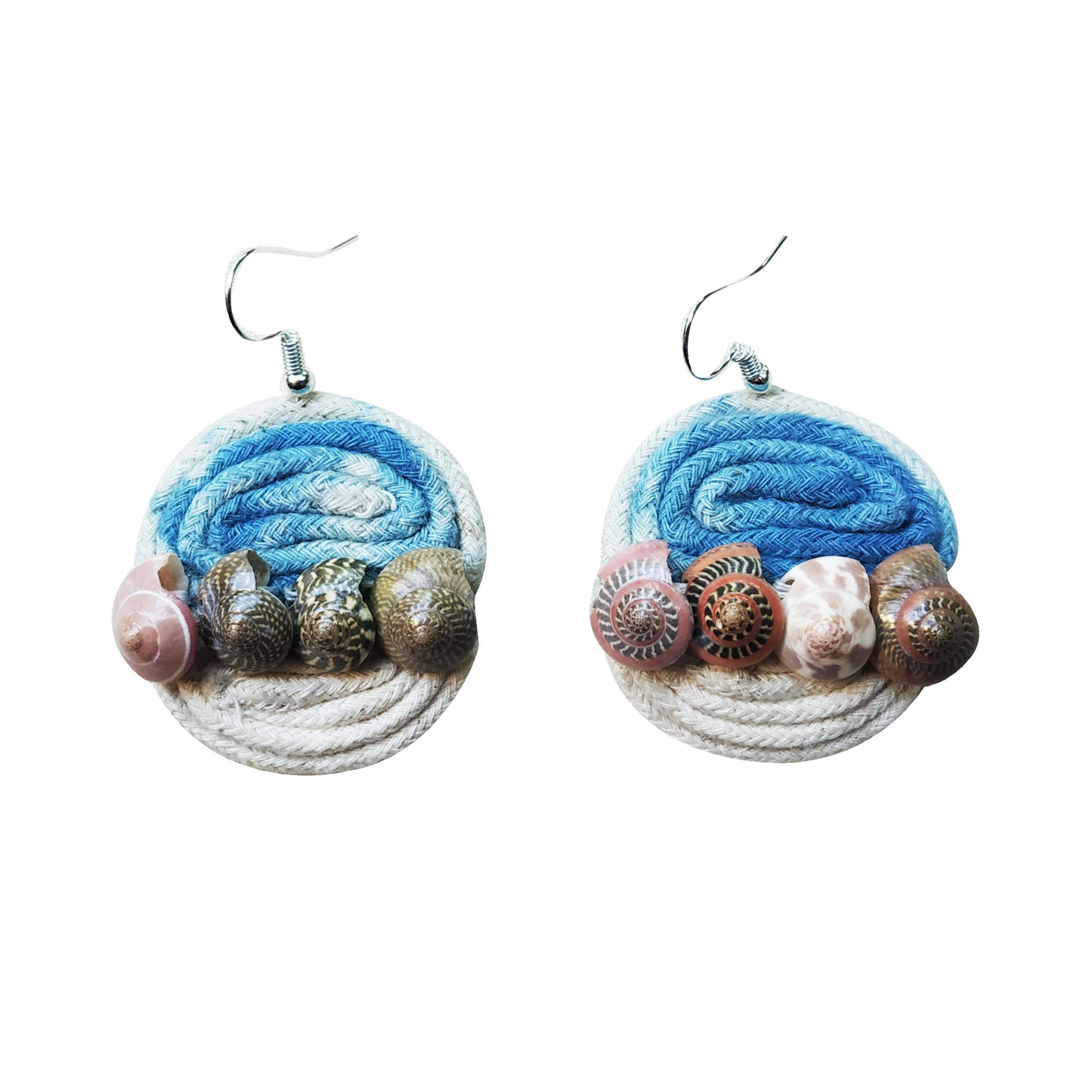 Ocean Blue Shell Earrings