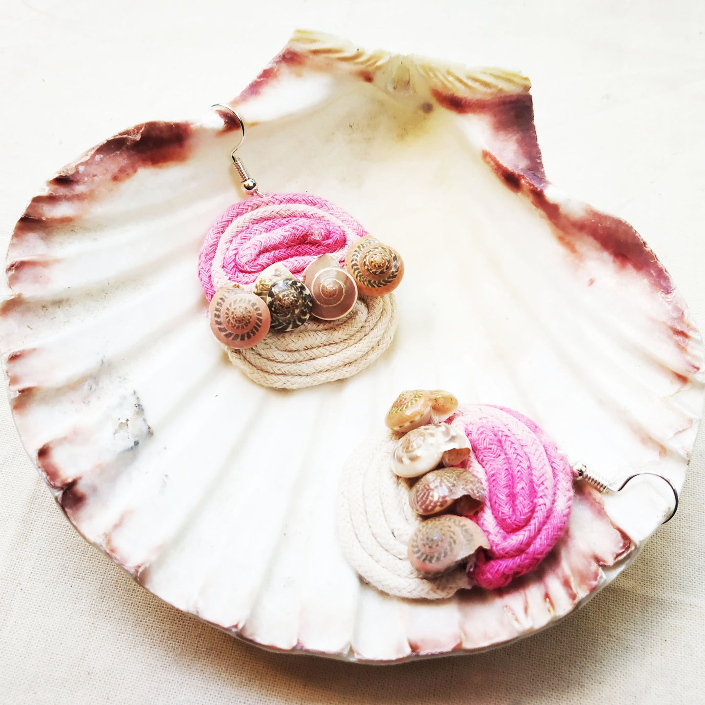 Serene Pink Shell Earrings