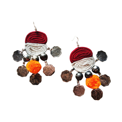 Earthy Trio Coin Earrings