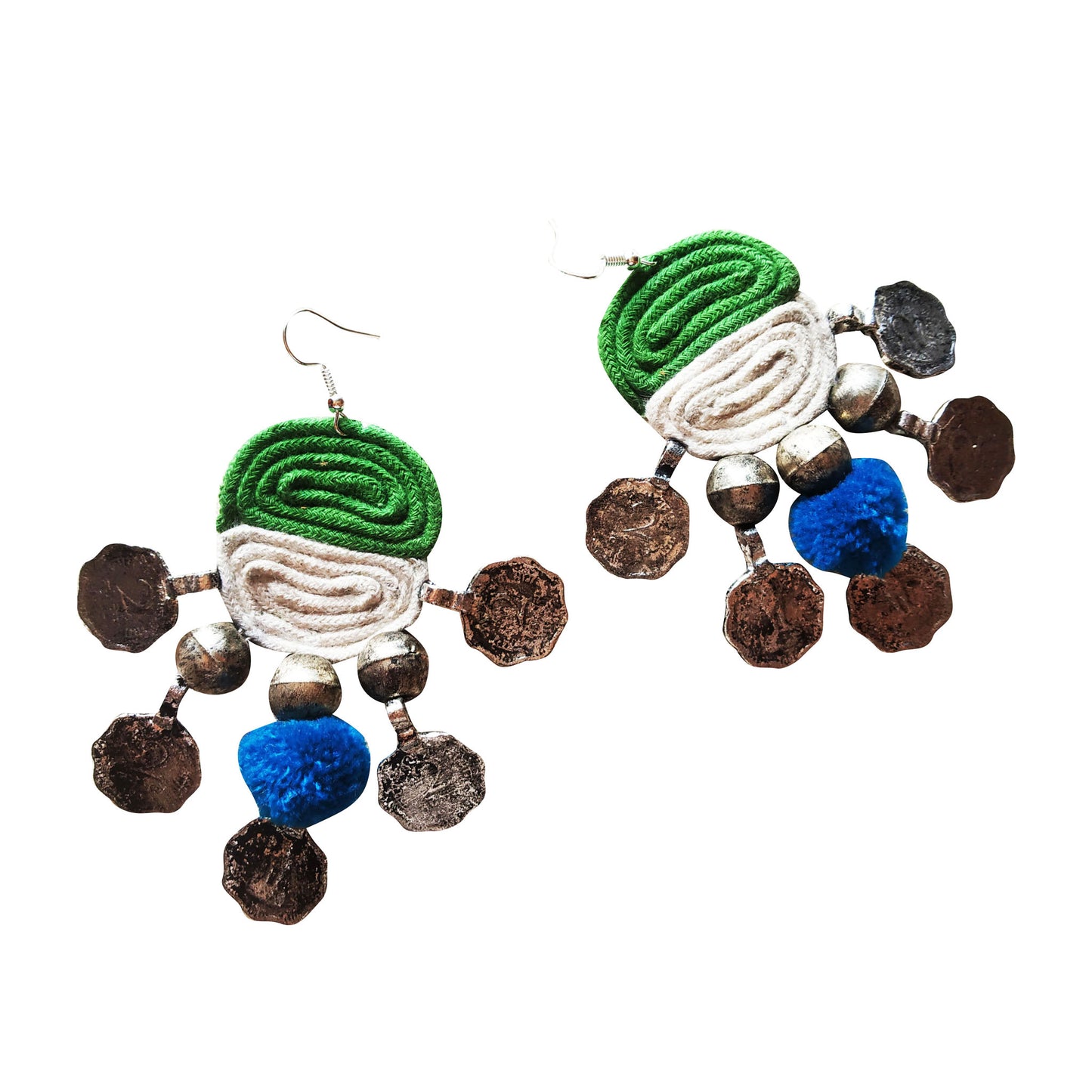 Nature Trio Coin Earrings