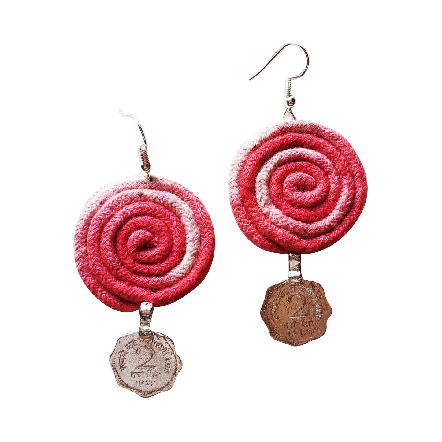 Shaded Red Earrings