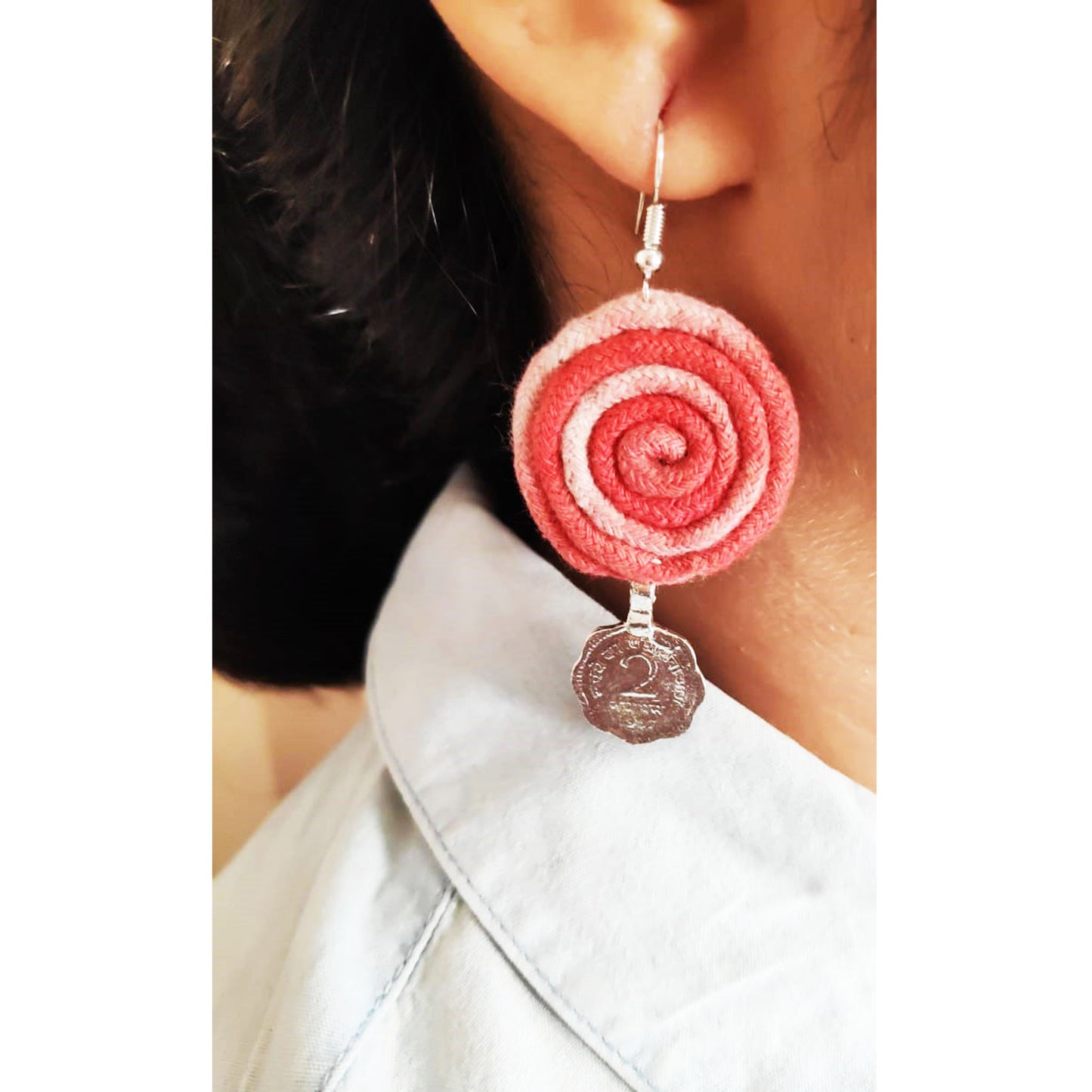 Shaded Red Earrings