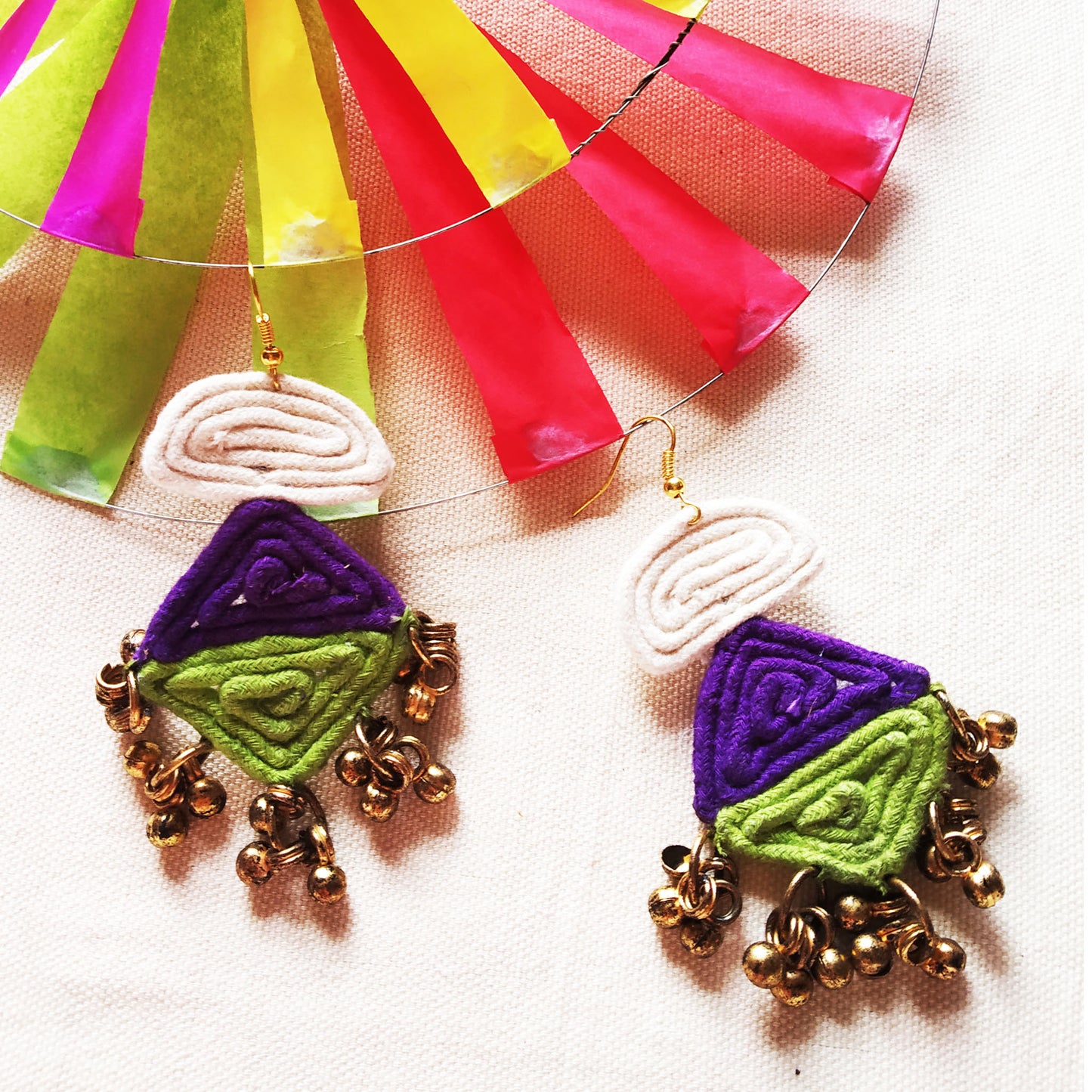 Novel Trio Gold Earrings