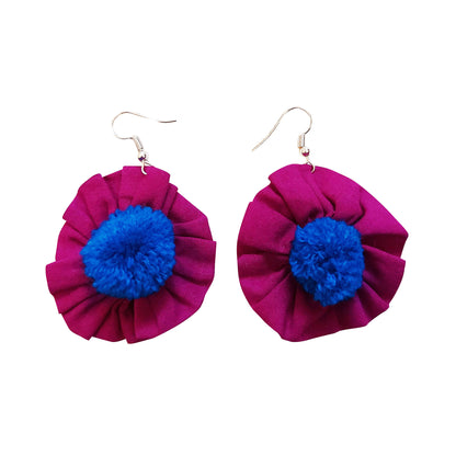 Purple Flower Earrings