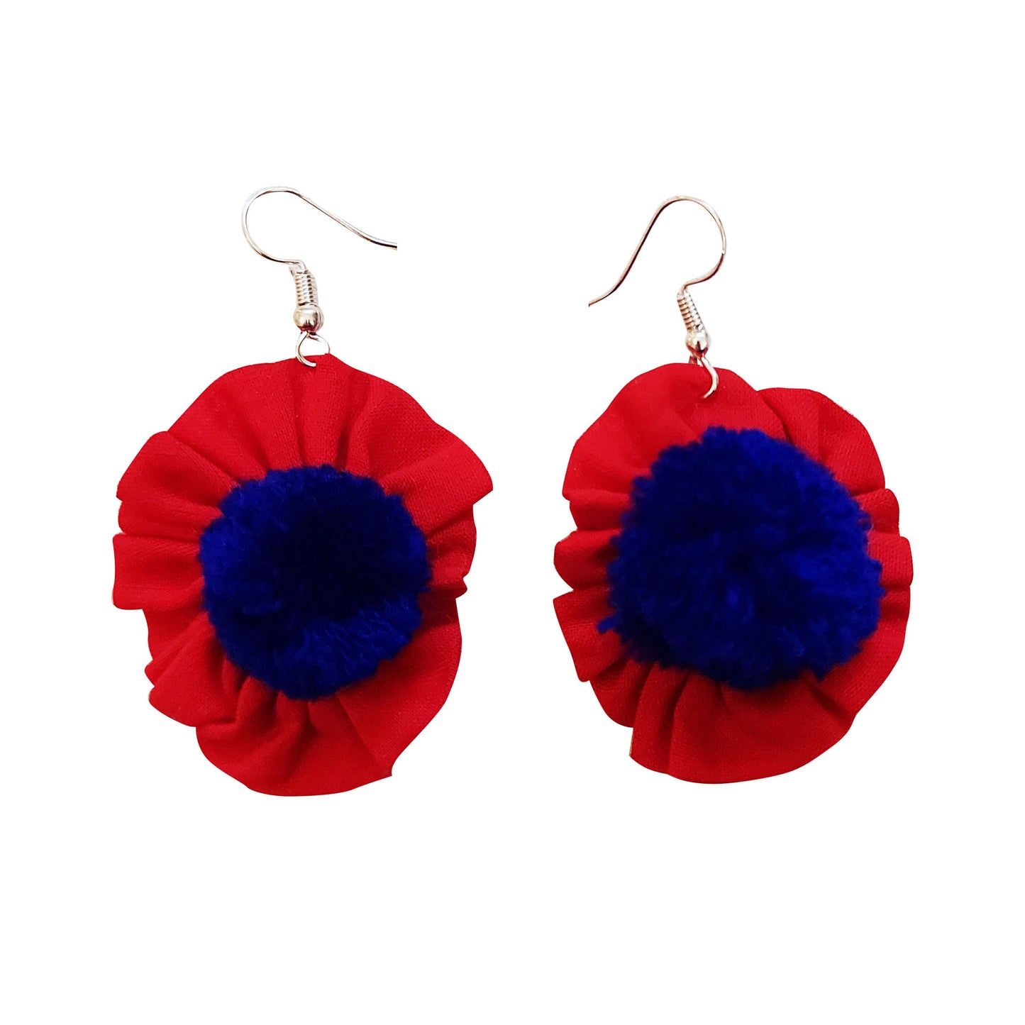 Red Flower Earrings