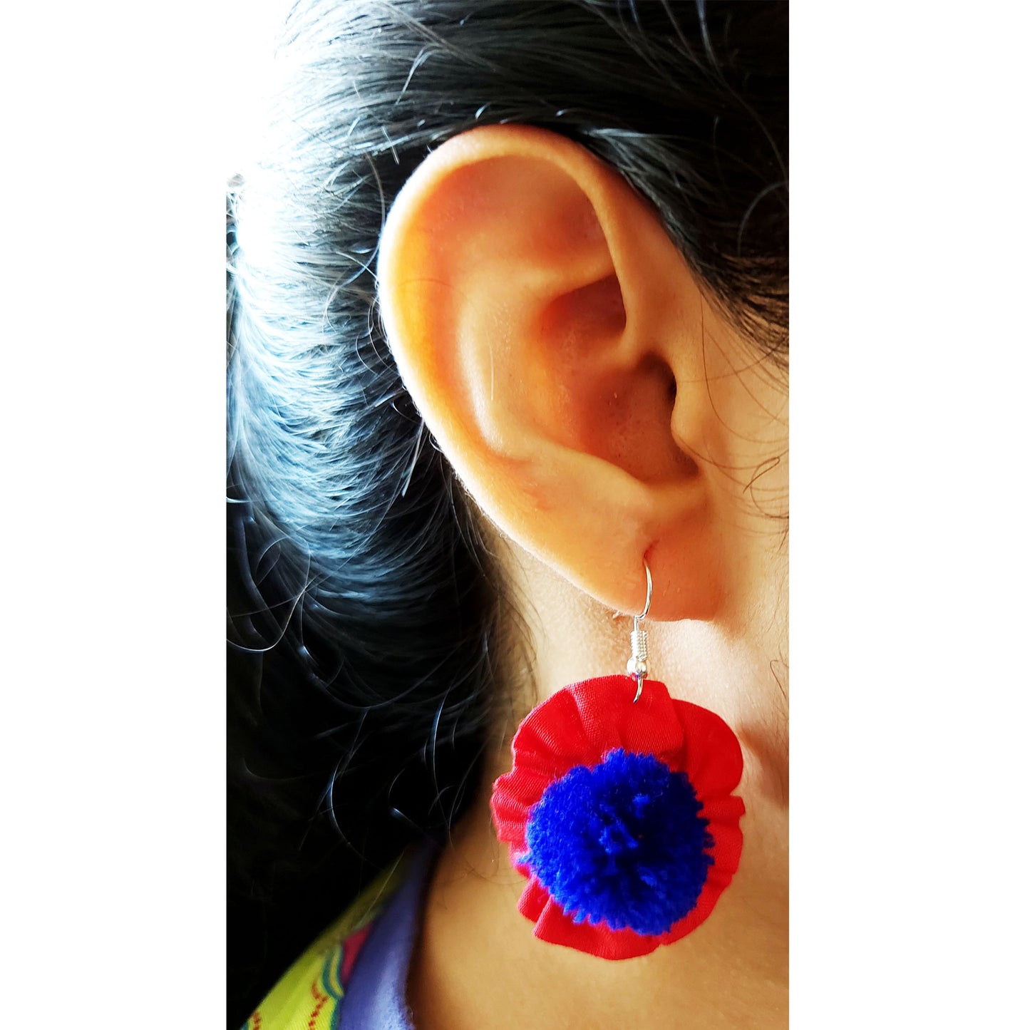 Red Flower Earrings