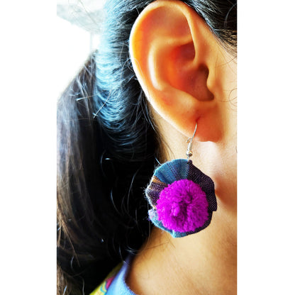 Shaded Purple Flower Earrings