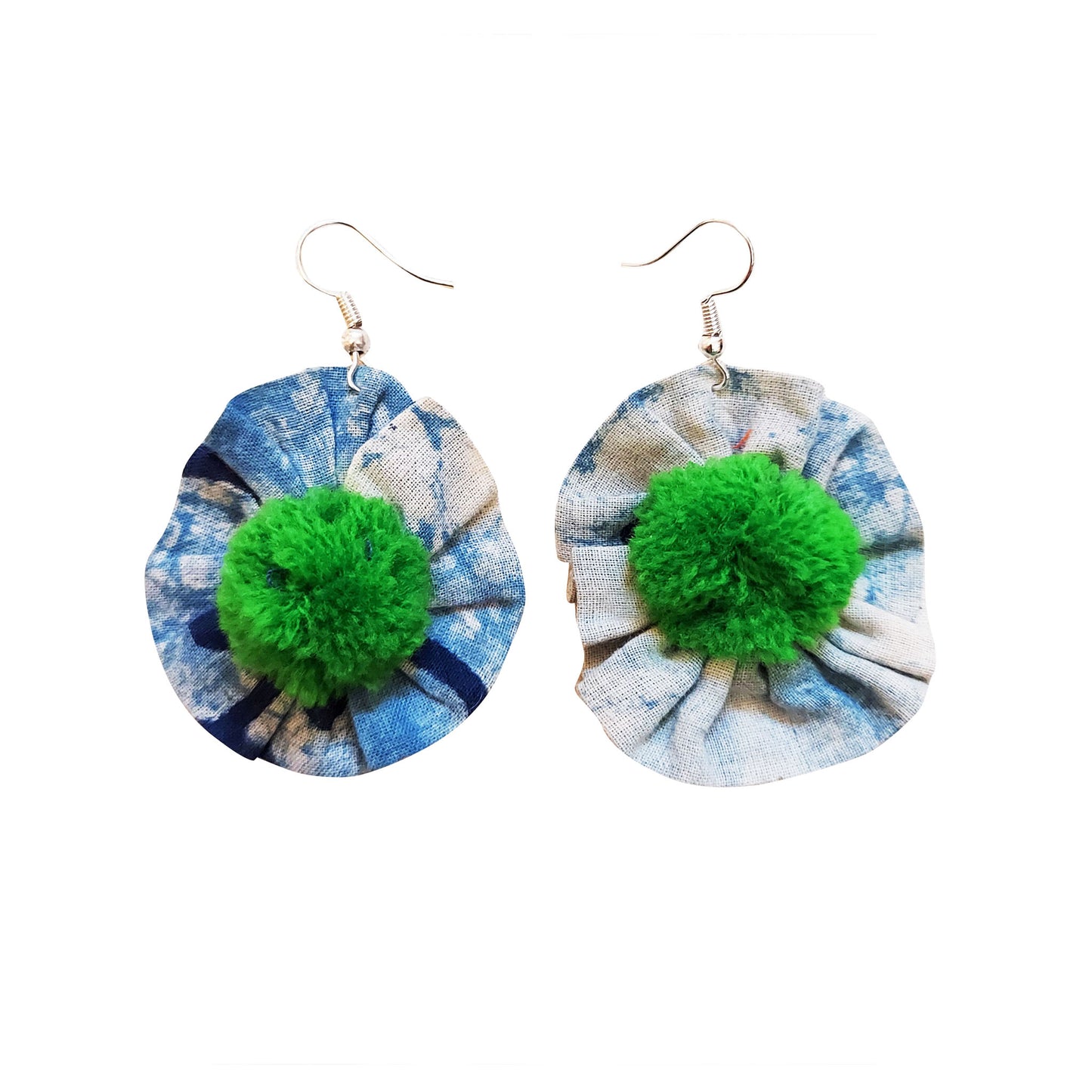 Indigo Flower Earrings