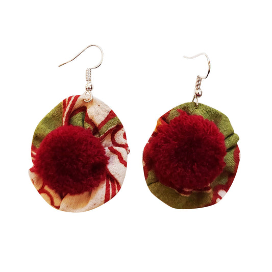 Kalamkari Flower Earrings