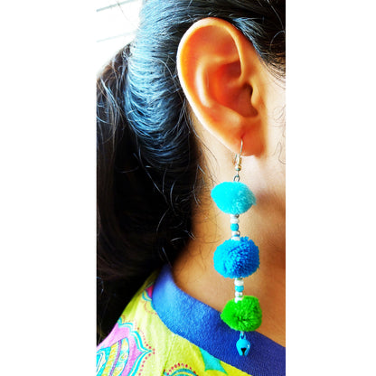 Blue To Green Earrings