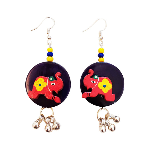 Red Haathi Earrings