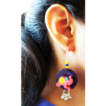 Red Haathi Earrings