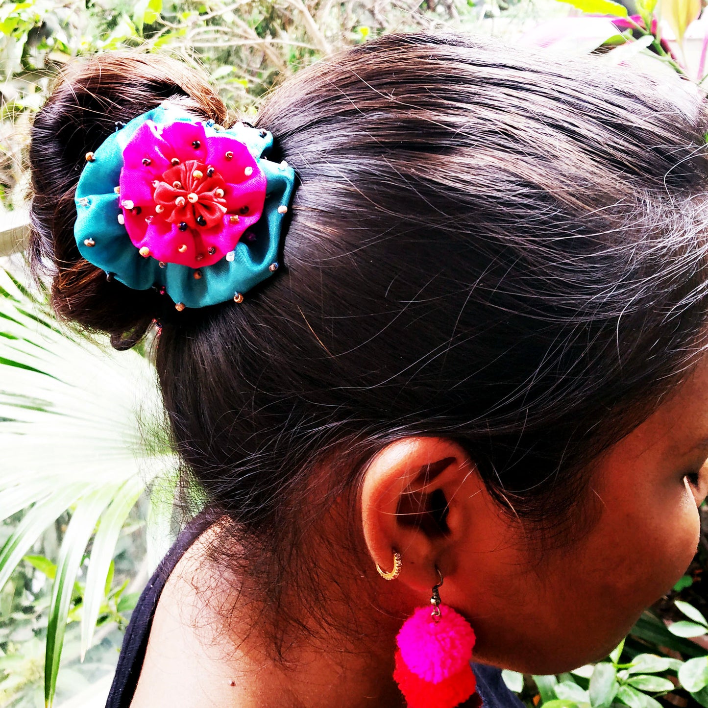 Turquoise Flower Hair Accessory