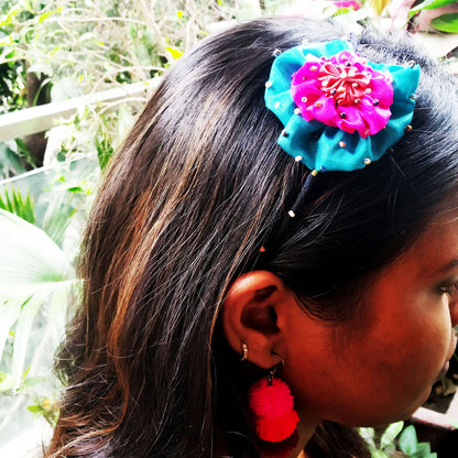 Turquoise Flower Hair Accessory