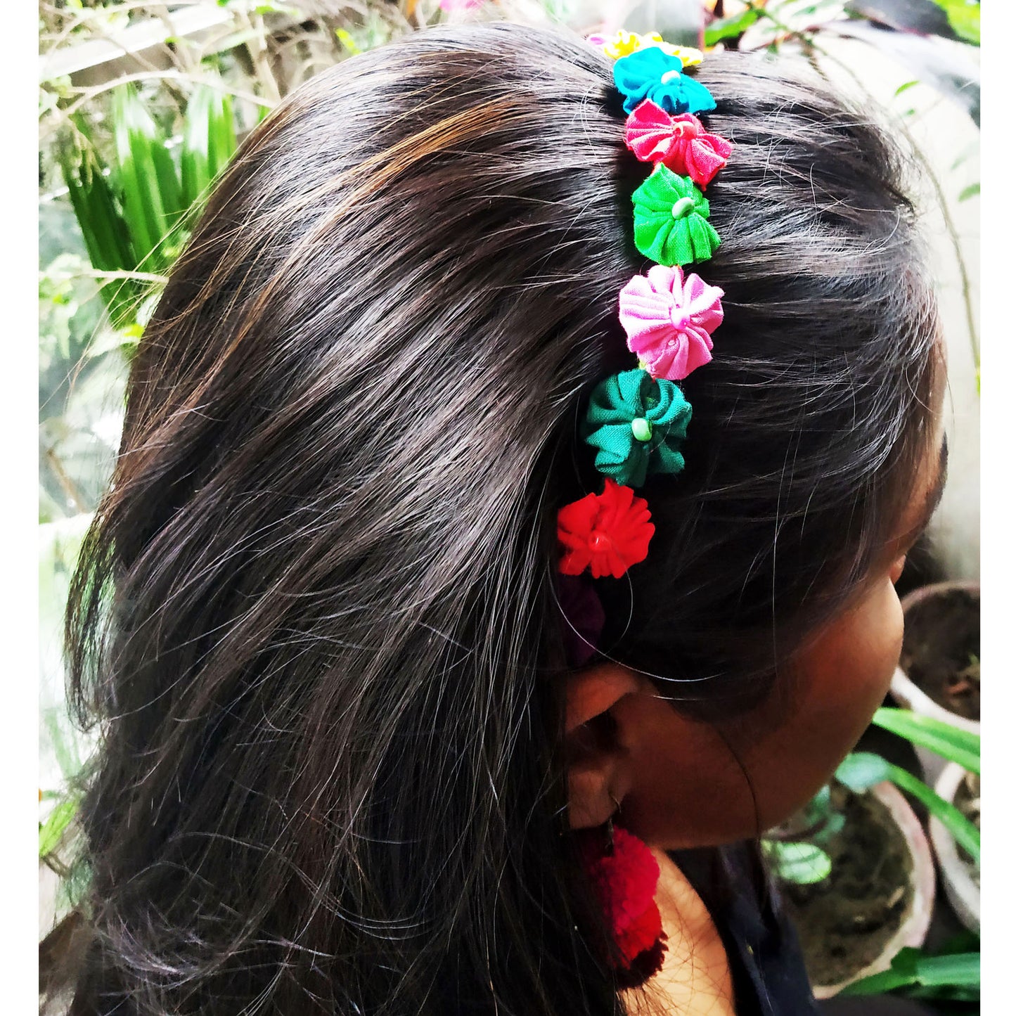 Multicolor Flower Hair Accessory