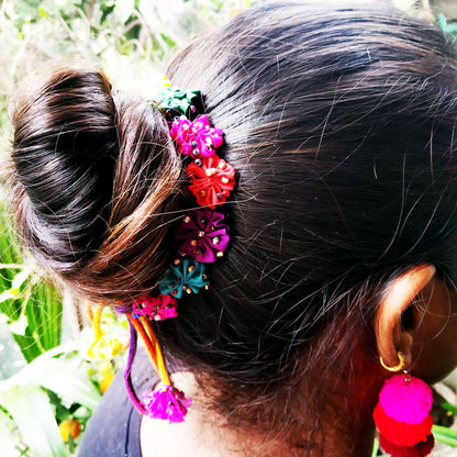 Multicolor Silken Beaded Hair Accessory