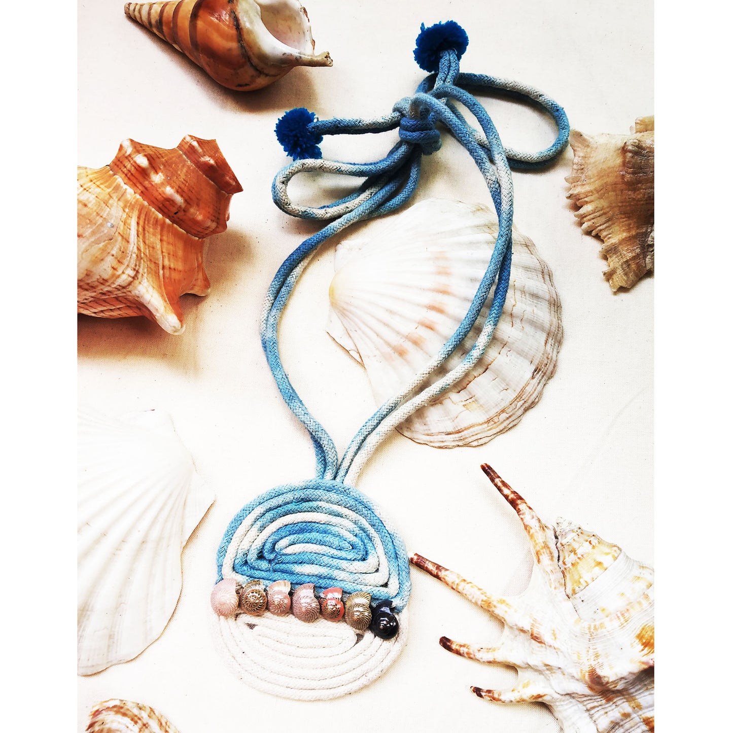 Serene Blue Shell Necklace