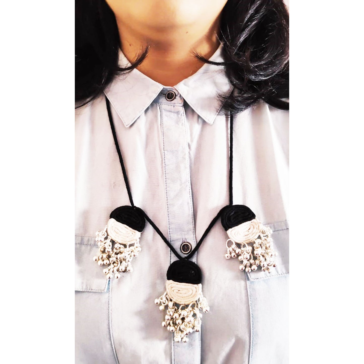 Black Ghungroo Necklace