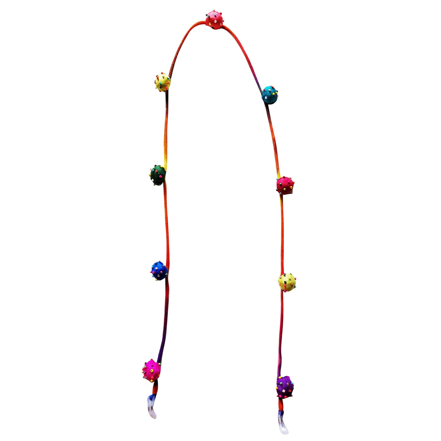 Silk beaded bauble spectacle string