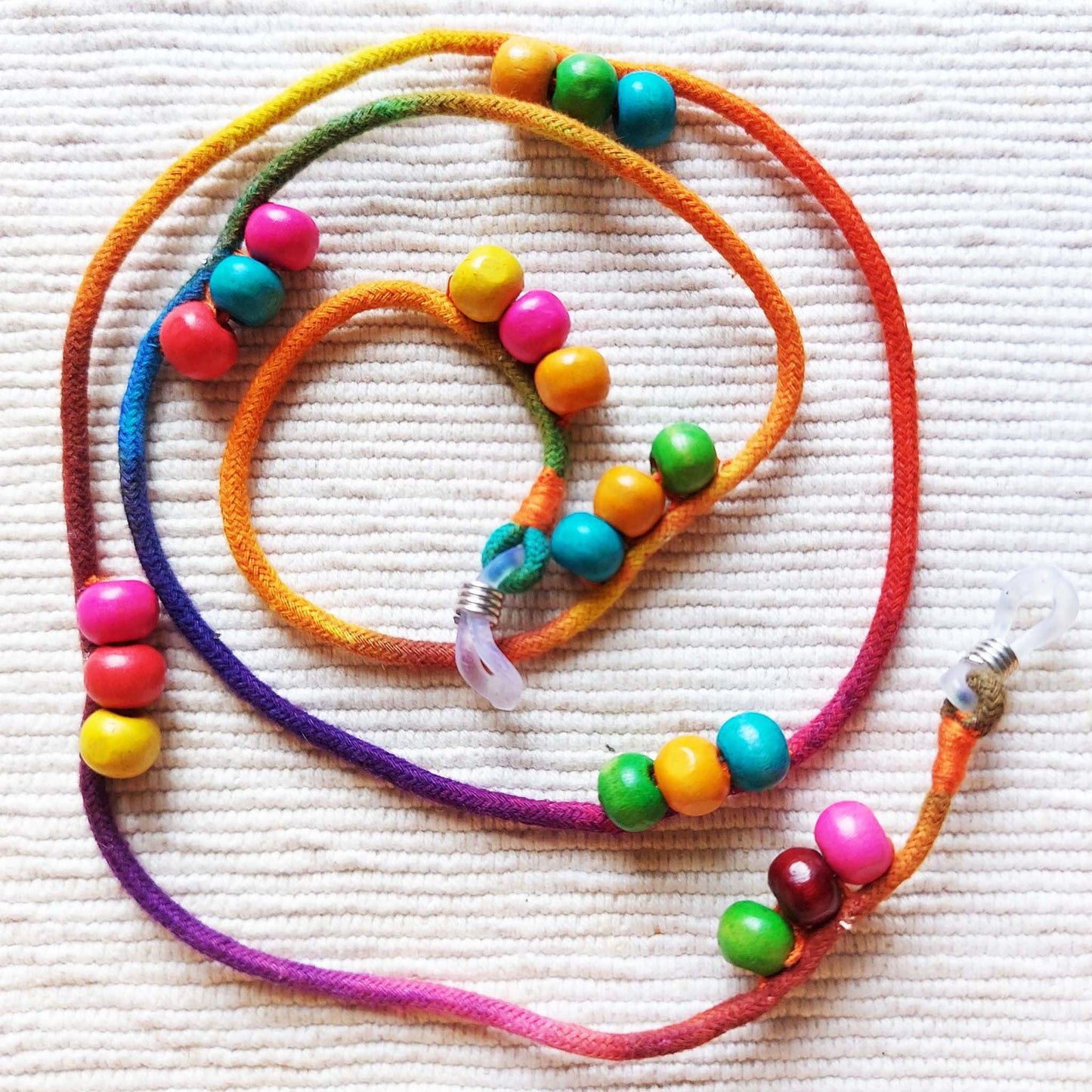 Colorful beaded spectacle string