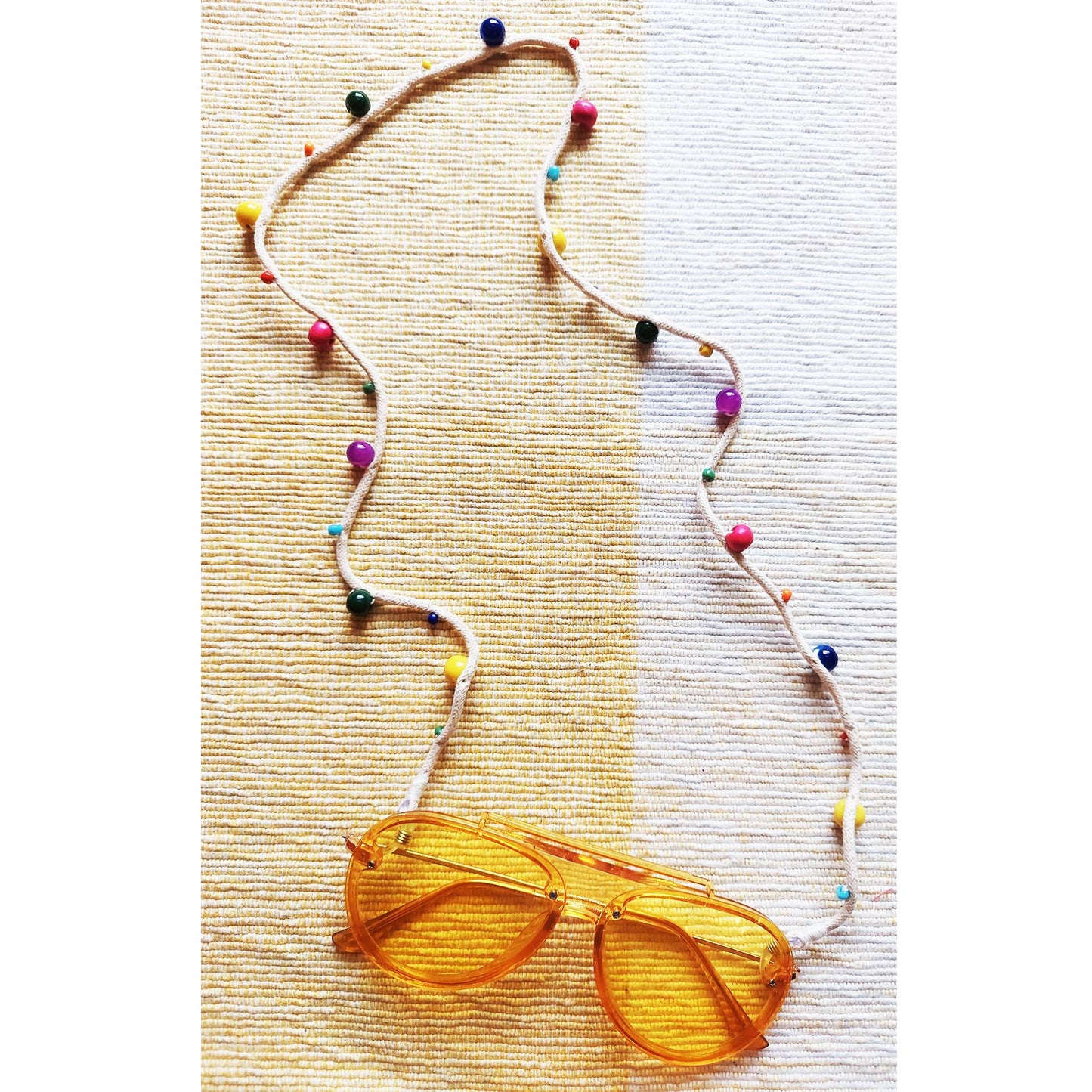 White Beaded Eyewear Chain