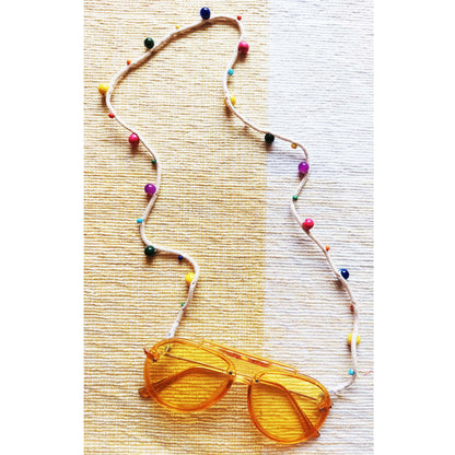 White Beaded Eyewear Chain