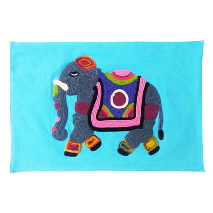 Elephant On Blue Placemat