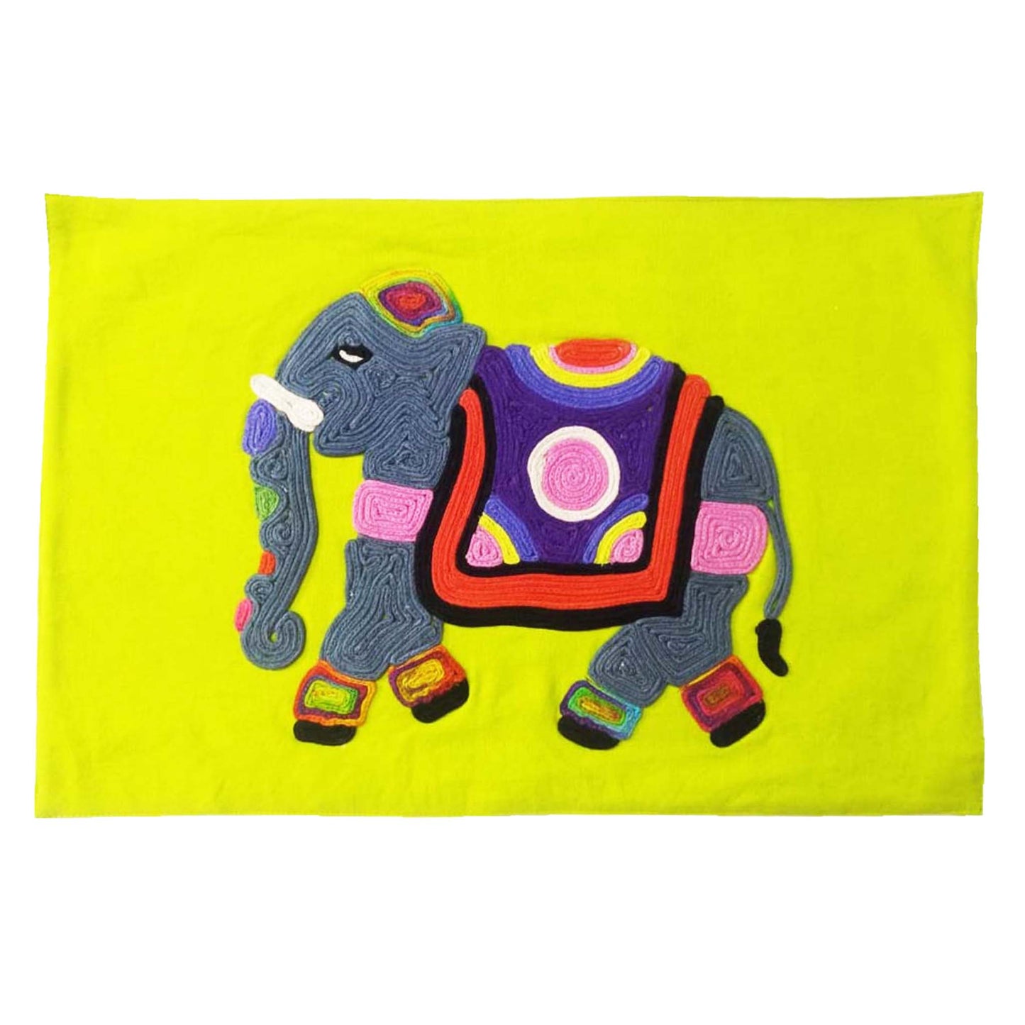 Elephant On Green Placemat