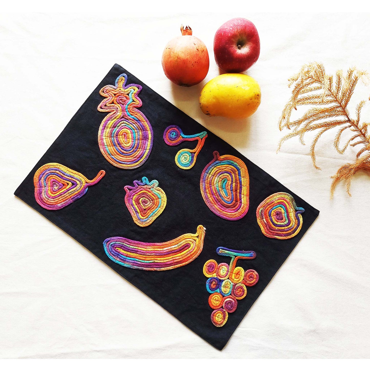 Black Fruity Placemat