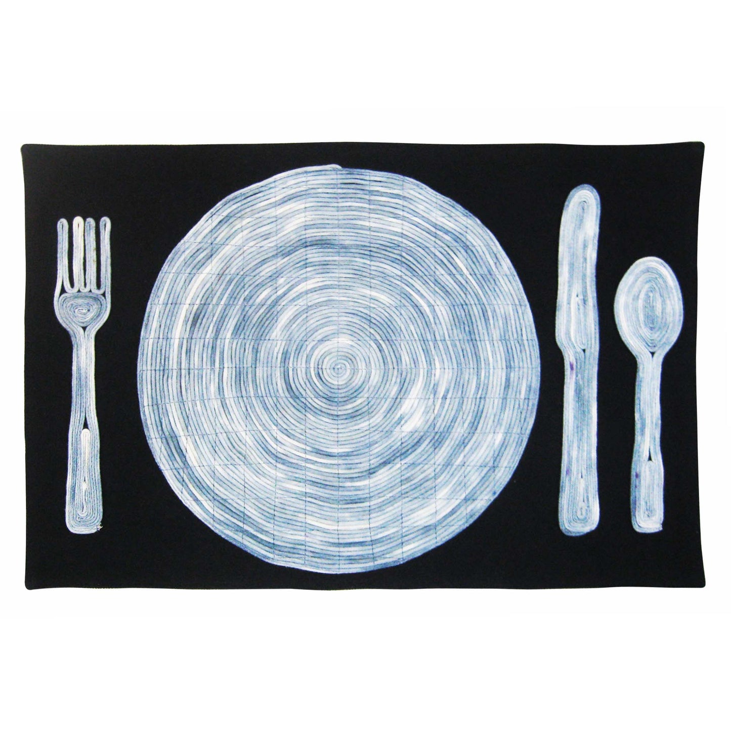 Tie Dye Fork, Spoon And Knife Placemat